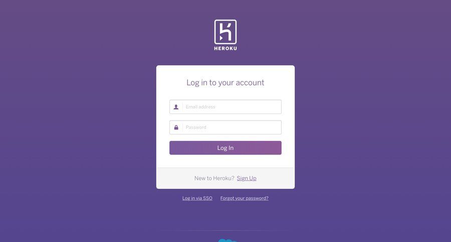 Heroku
				signin page example