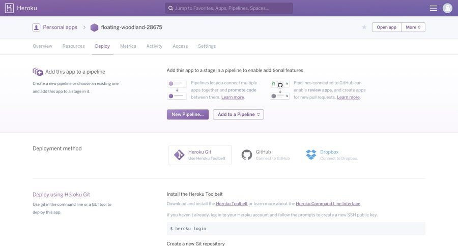 Heroku
				detail page page example