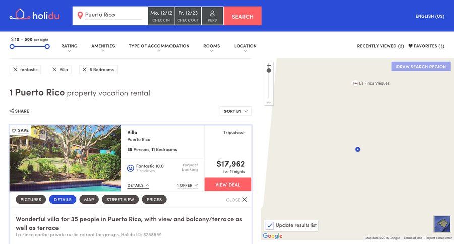 Holidu
				detail page page example