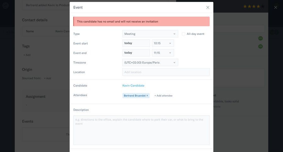 Homerun
			 form scheduling an event alert create item details timezone selector event management ui page example