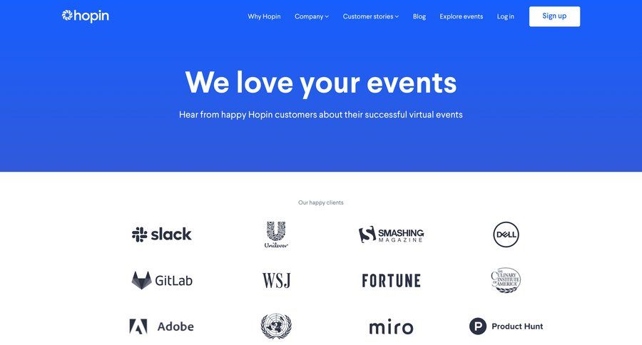 Hopin
			    ux ui design