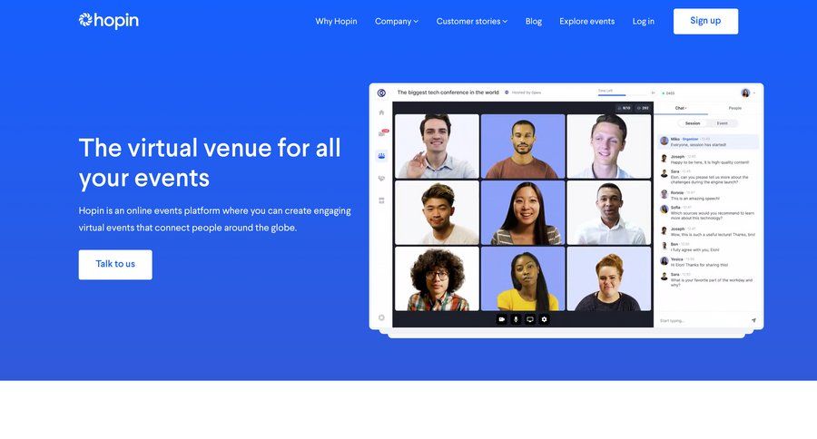 Hopin
			  ux ui design