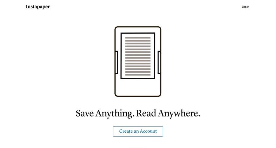 Instapaper
			 ux ui design
