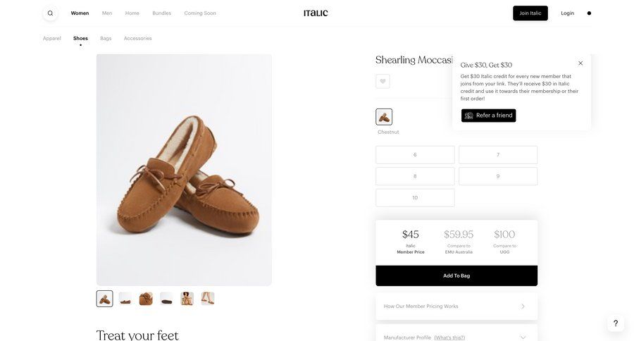 Italic
				detail page page example