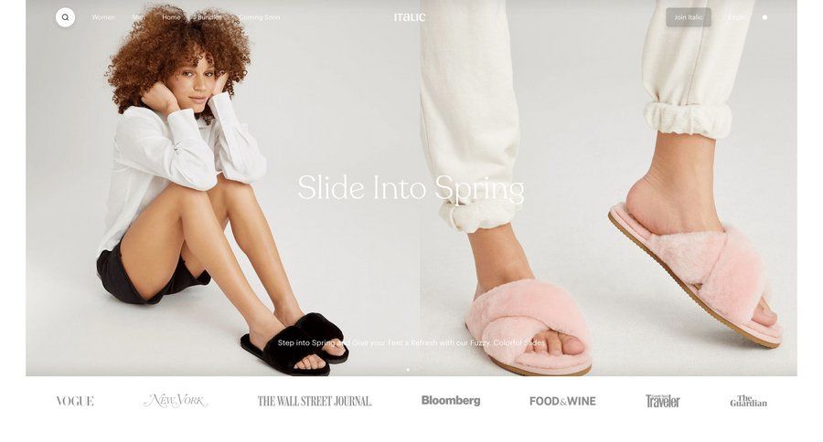 Italic
				product page page example