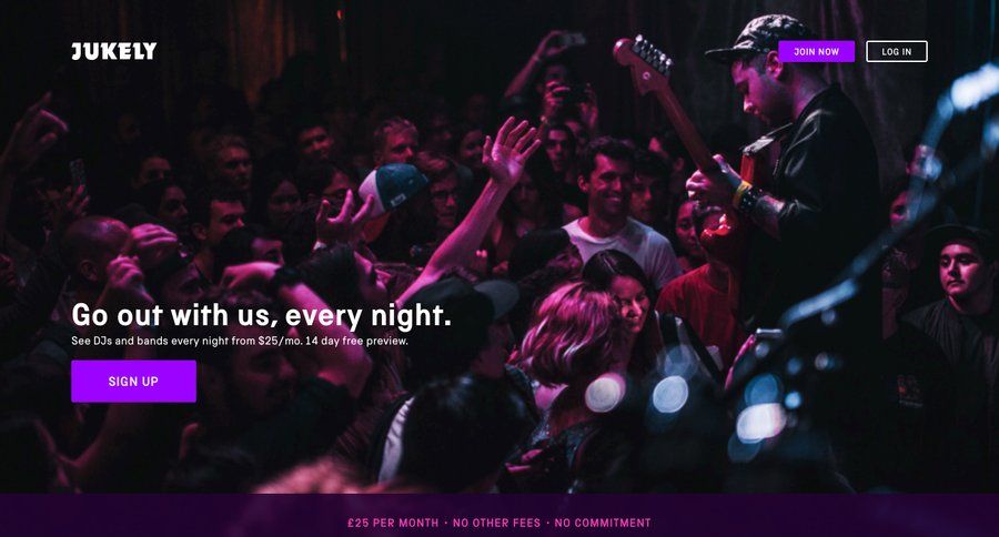 Jukely
				 page example