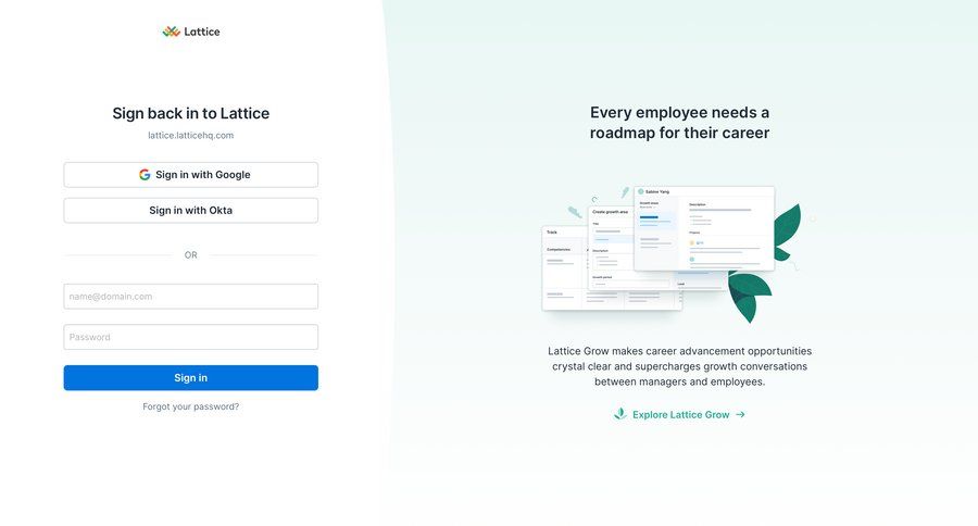 Lattice
				signin page example