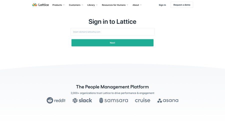 Lattice
				signin page example
