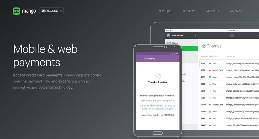 Mango
				 page example