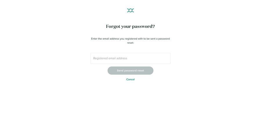 Maven
				password reset page example