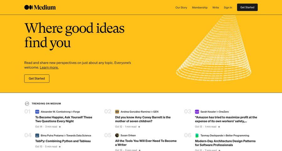 Medium
				 page example