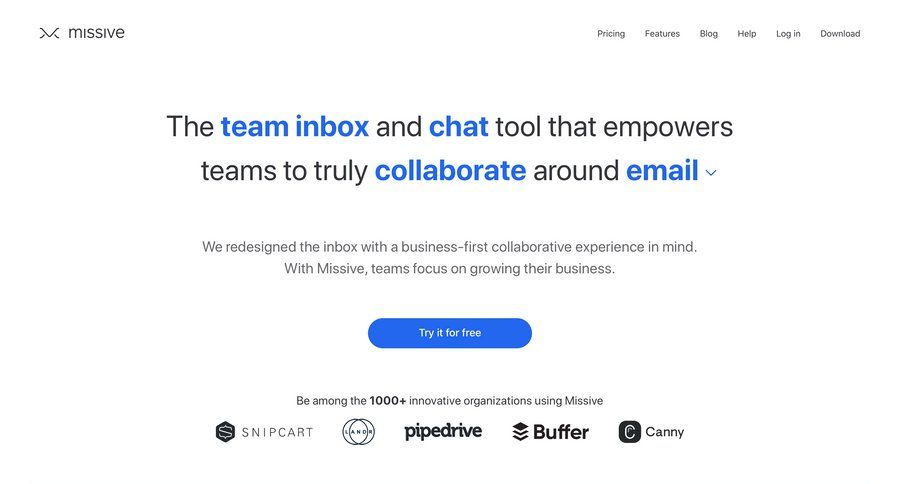 Missive
page example