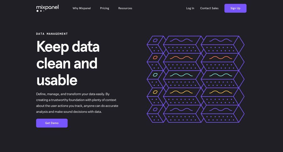 Mixpanel
			 data management map view data governance b2b saas interactive map ui page example