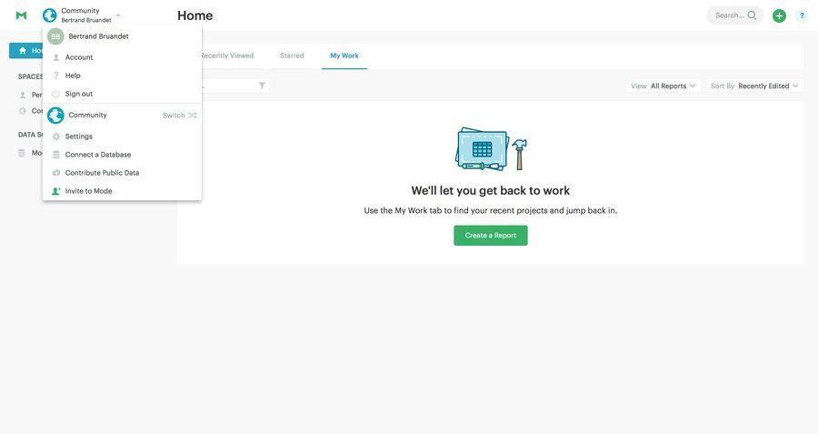 Mode
				dropdown & other states page example