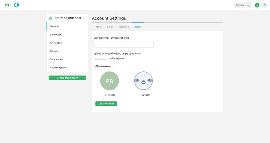 Mode
				settings page example