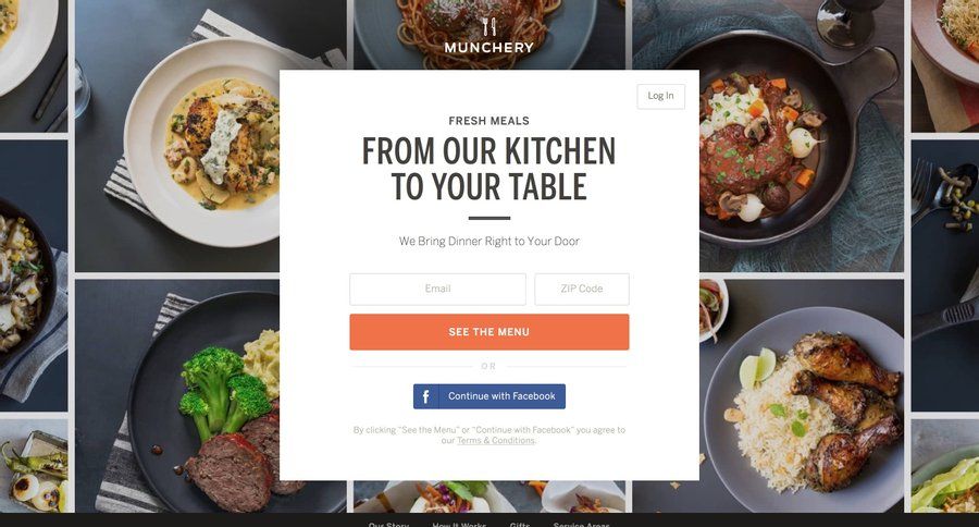 Munchery
				 page example