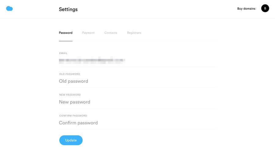 Nuage
				settings page example
