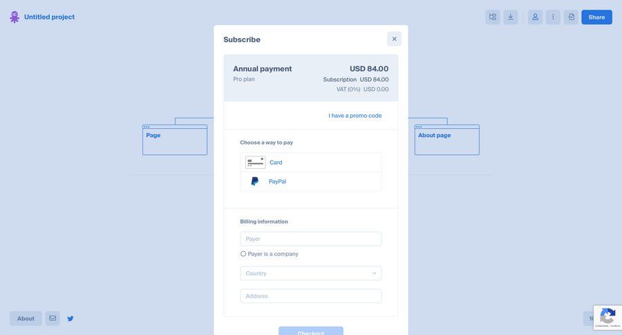 Octopus
				checkout page example