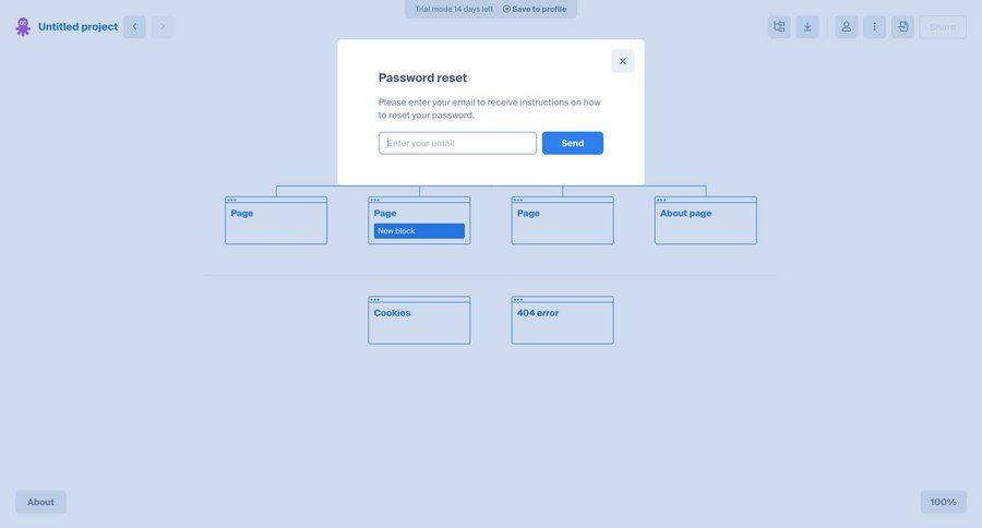 Octopus
				password reset page example