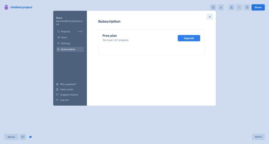 Octopus
				plans & pricing (in app) page example
