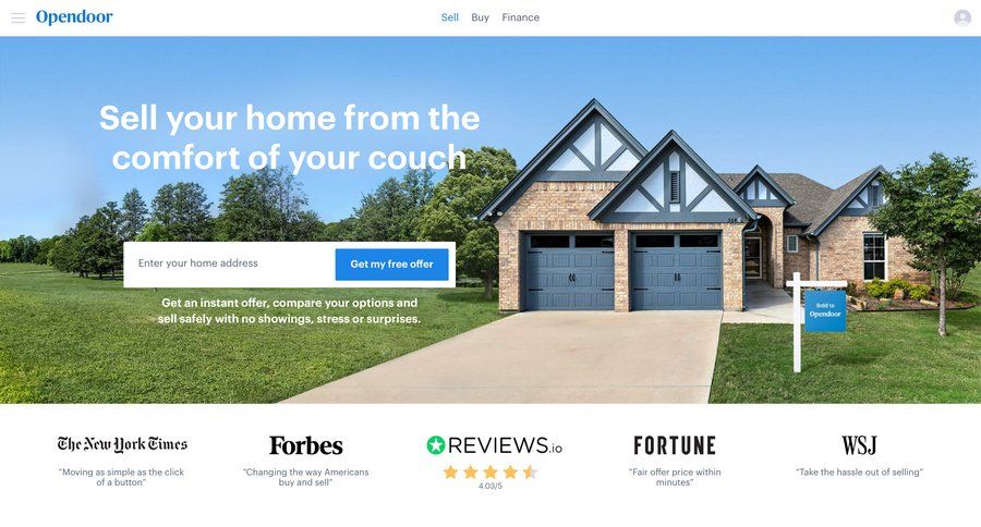Opendoor
				 page example