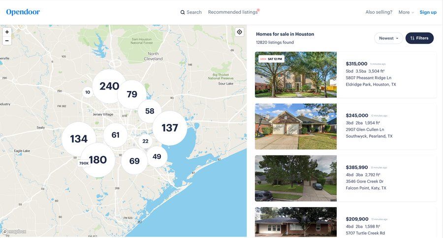 Opendoor
			search maps grid maps interactive map location map world map route map map view search results card layout ui page example