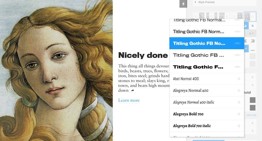 Persona
				settings page example