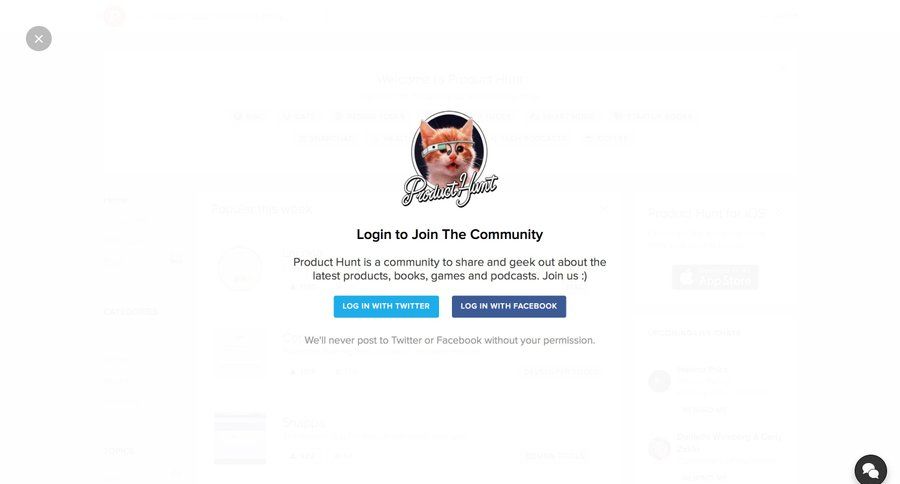 Product Hunt
				signin page example