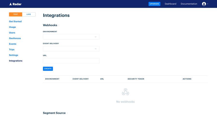 Radar
				empty state page example