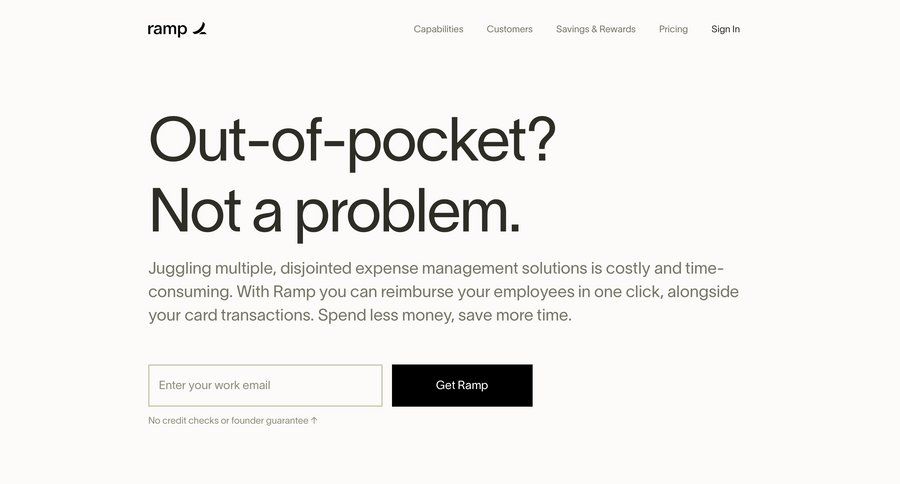 Ramp
			 expense management accounting automation features management ui page example