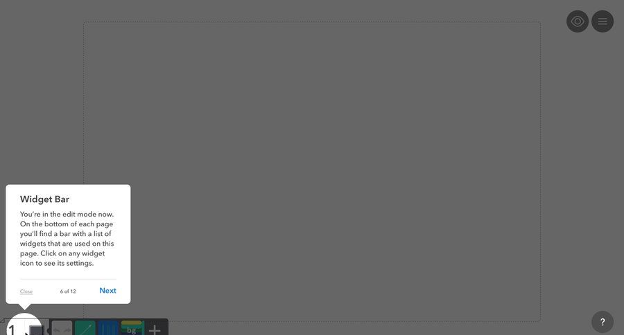 Readymag
			 onboarding editor tutorial edit mode widgets ui page example