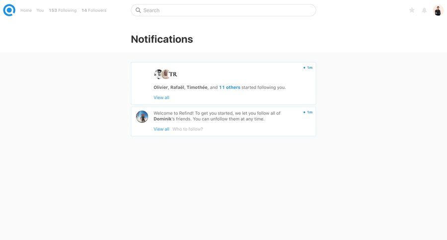 Refind
				notification page example