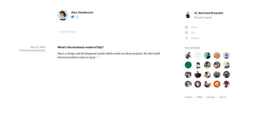 Rep.ly
				detail page page example