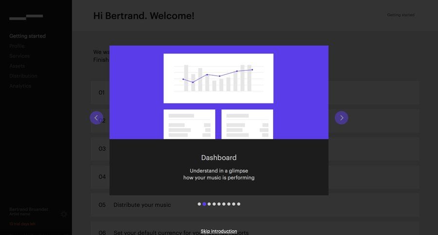 Revelator
				onboarding page example