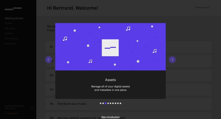 Revelator
				onboarding page example