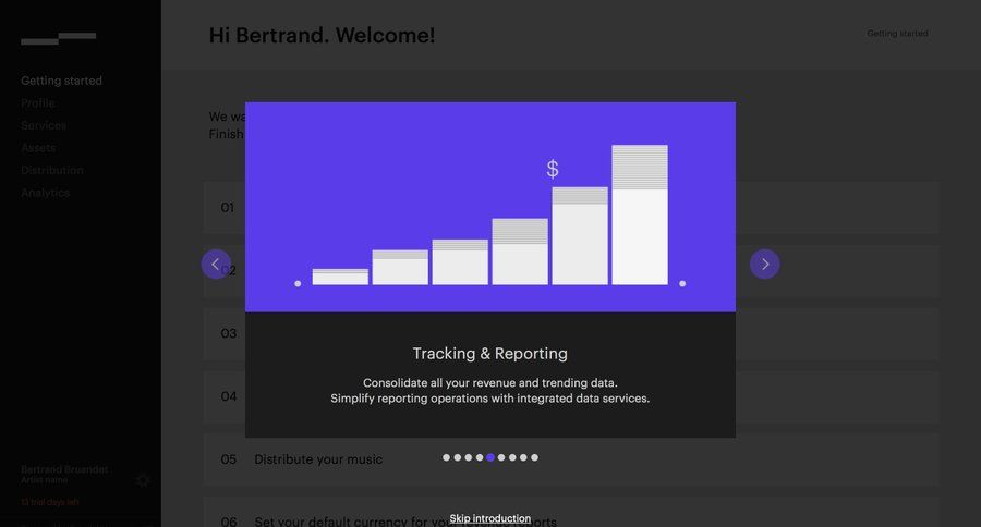 Revelator
				onboarding page example