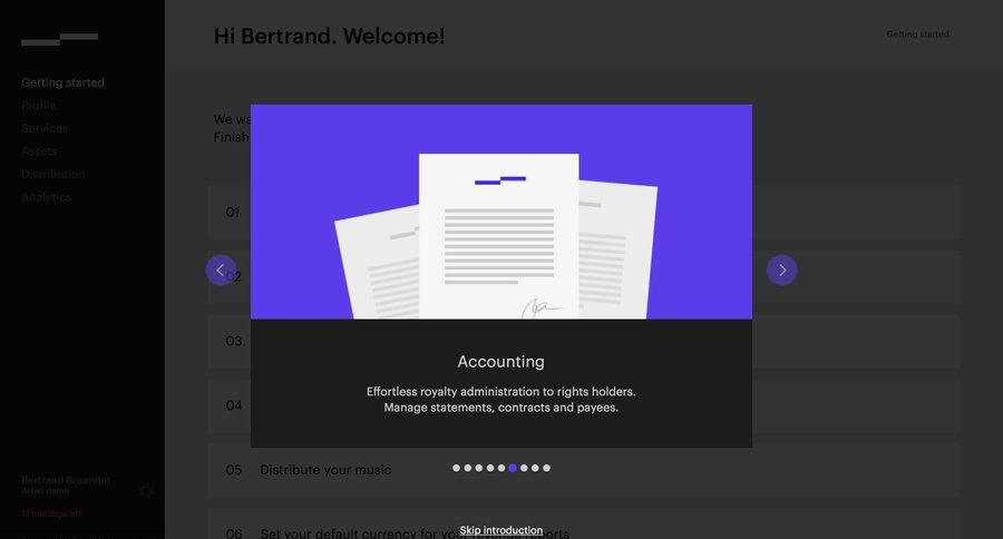 Revelator
				onboarding page example