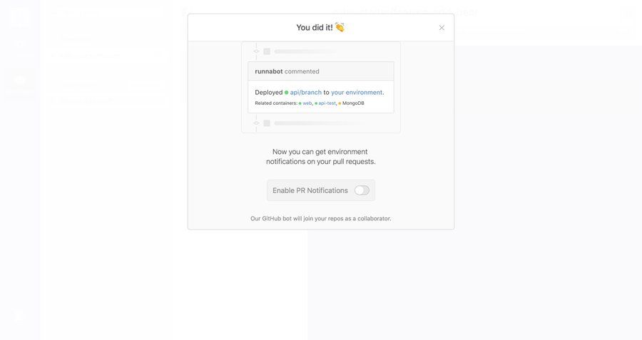 Runnable
				onboarding page example