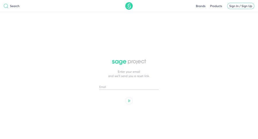 Sage project
				password reset page example