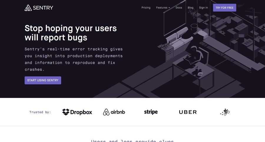 Sentry
				 page example