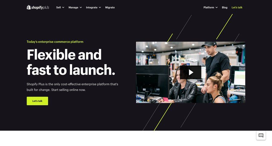 Shopify
			 modern card layout e-commerce enterprise customer success comparison page comparision ui page example