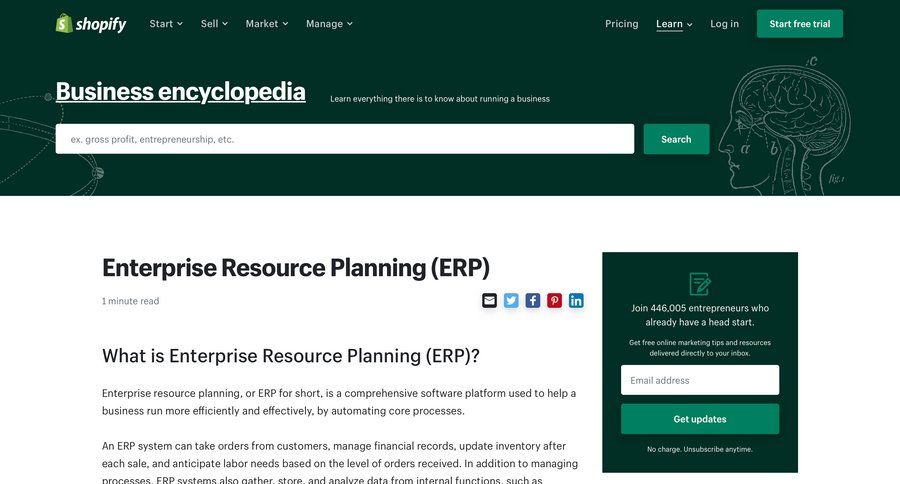 Shopify
			 search bar e-commerce newsletter signup enterprise affiliate program tip article tips comparison page ebooks enterprise resource planning comparision trainings ui page example