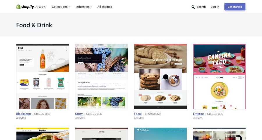 Shopify
				list page example