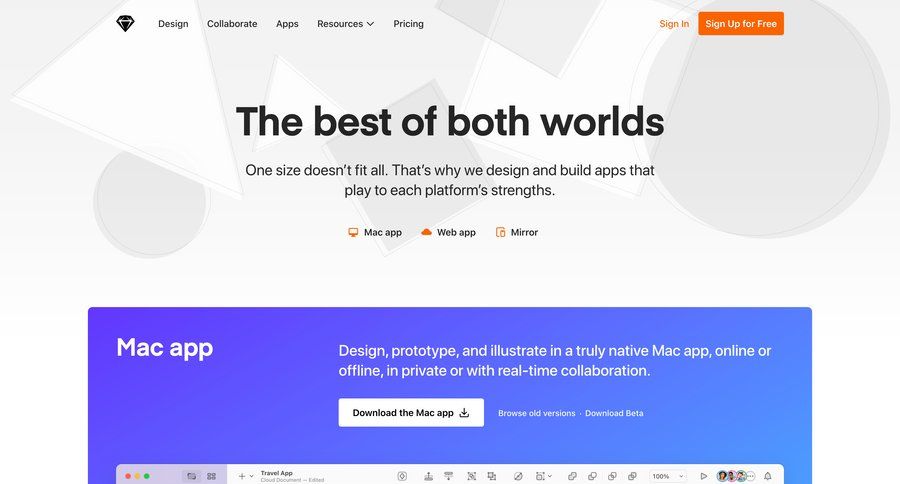 Sketch
			   ux ui design