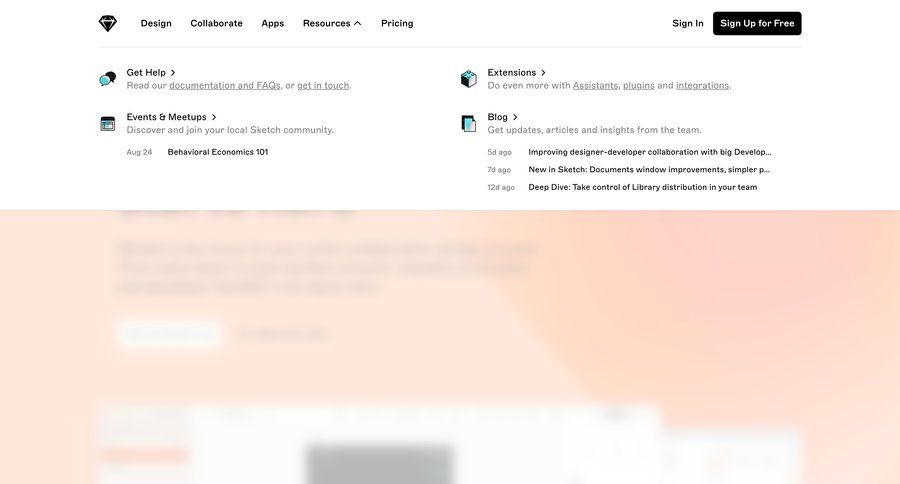 Sketch
			     ux ui design