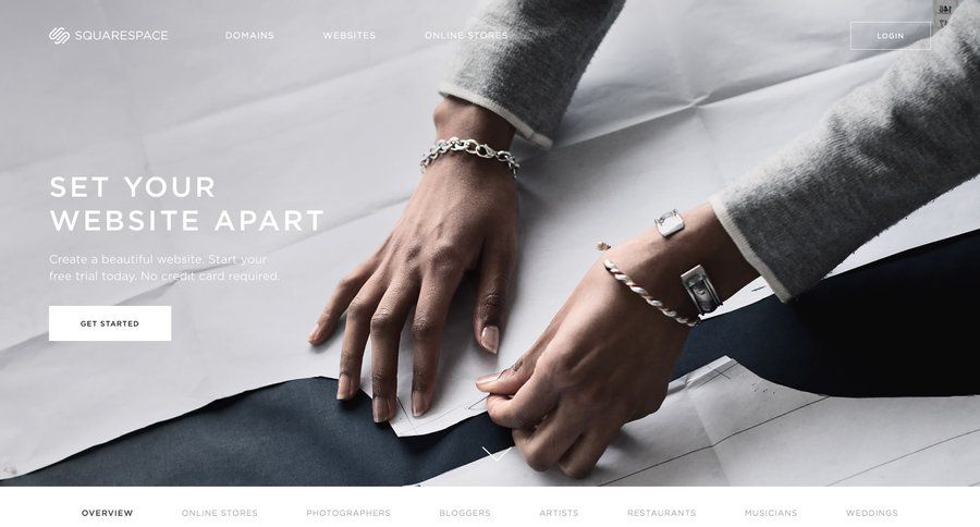 Squarespace
				 page example