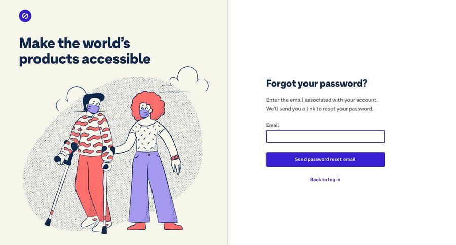 Stark
				password reset page example