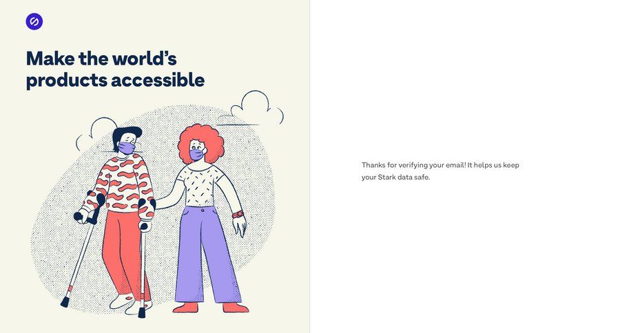 Stark
				signup page example