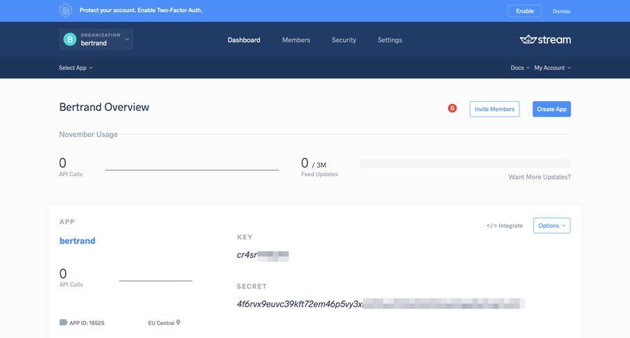 Stream
				home page example