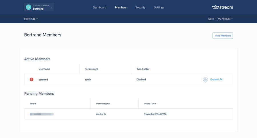 Stream
				team page example